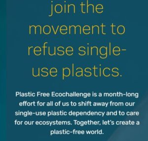 Plastic Free EcoChallenge July 1 - 31, online @ online